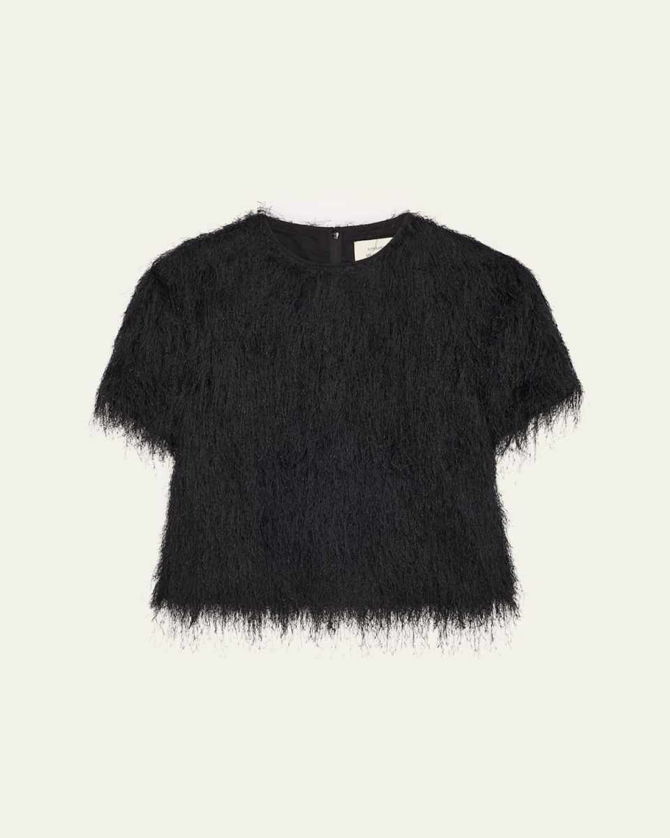 Zaro Fringe Short-Sleeve Top